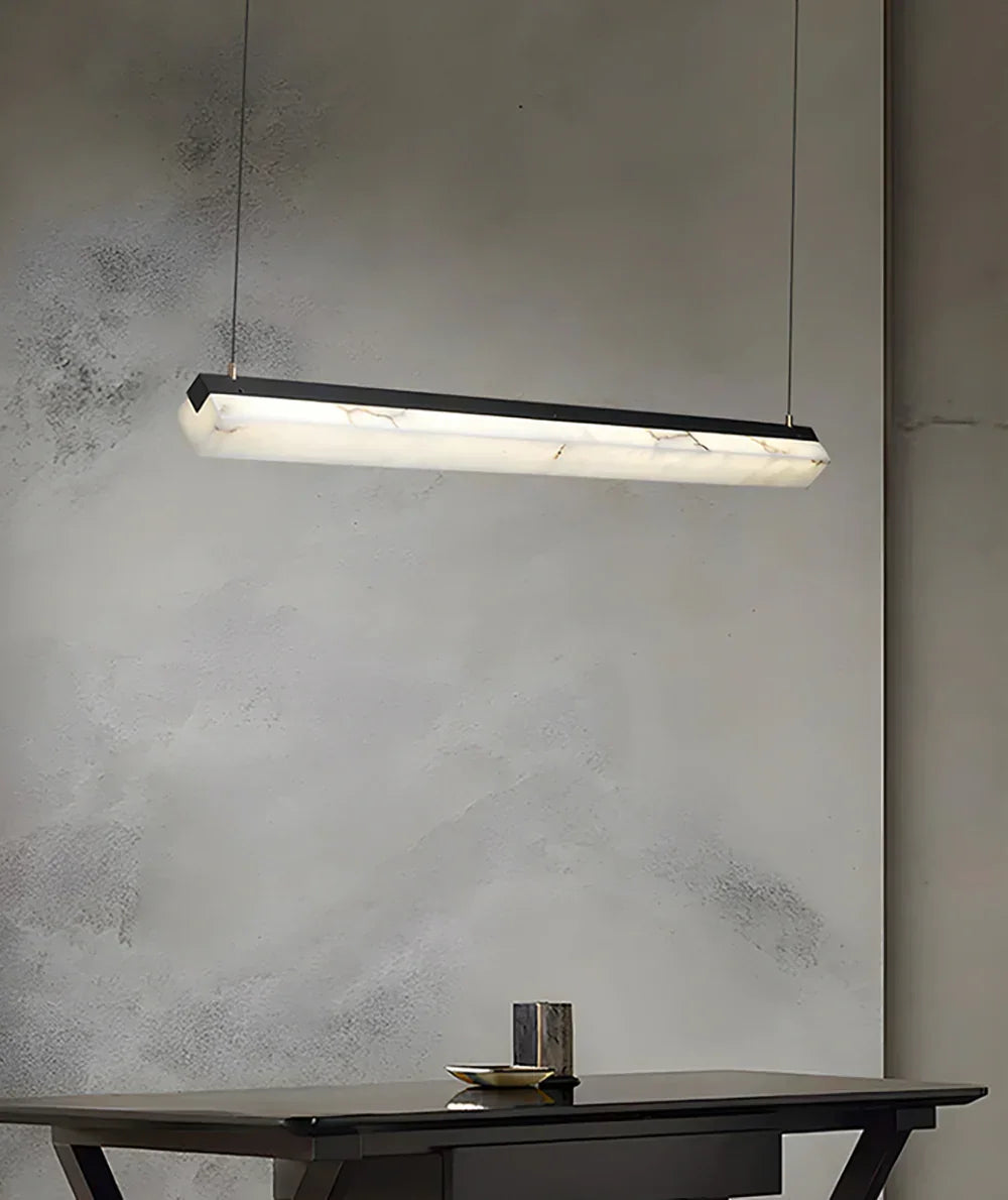 Alabaster Brick Linear Pendant Light – Alabaster detail 13