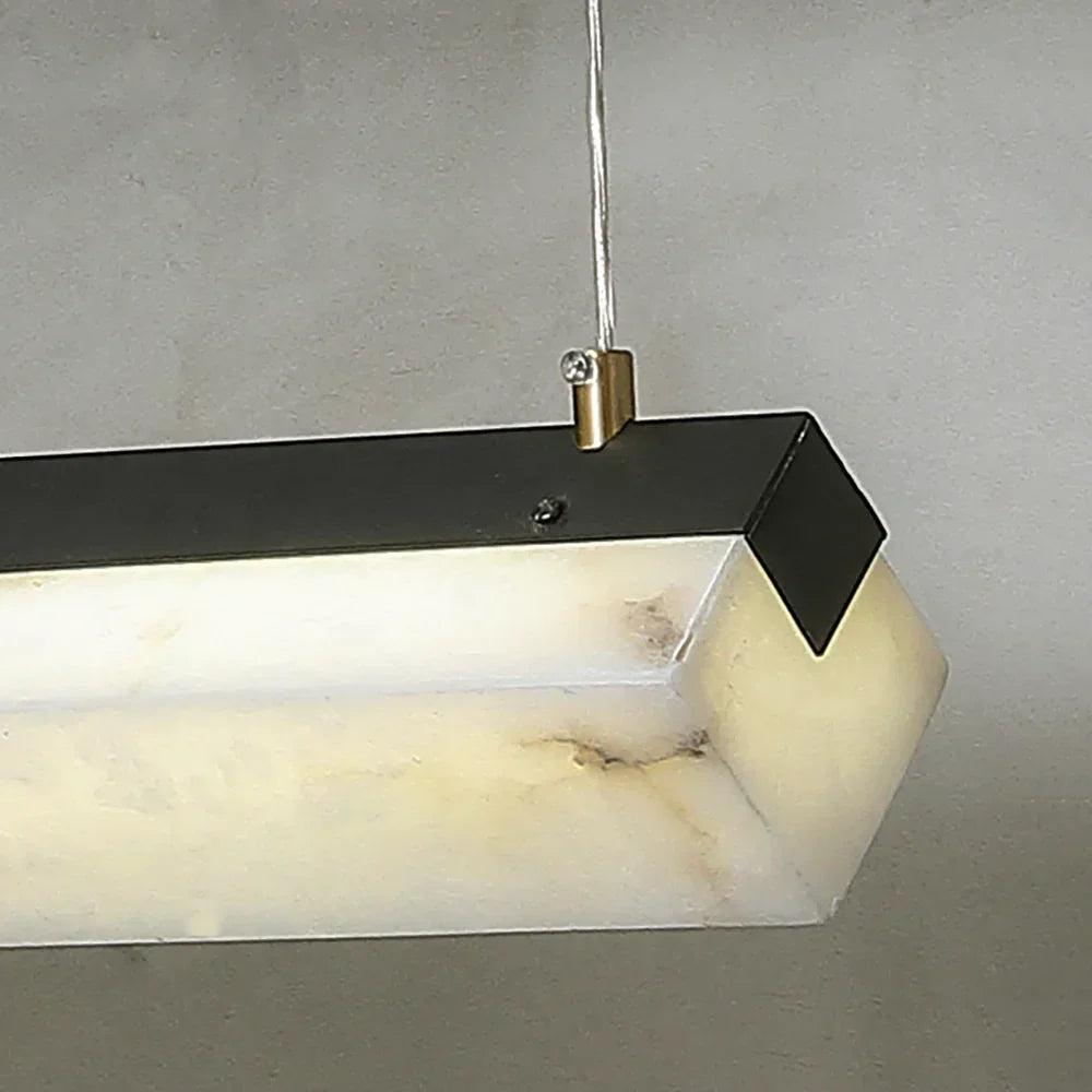 Alabaster Brick Linear Pendant Light – Alabaster detail 15
