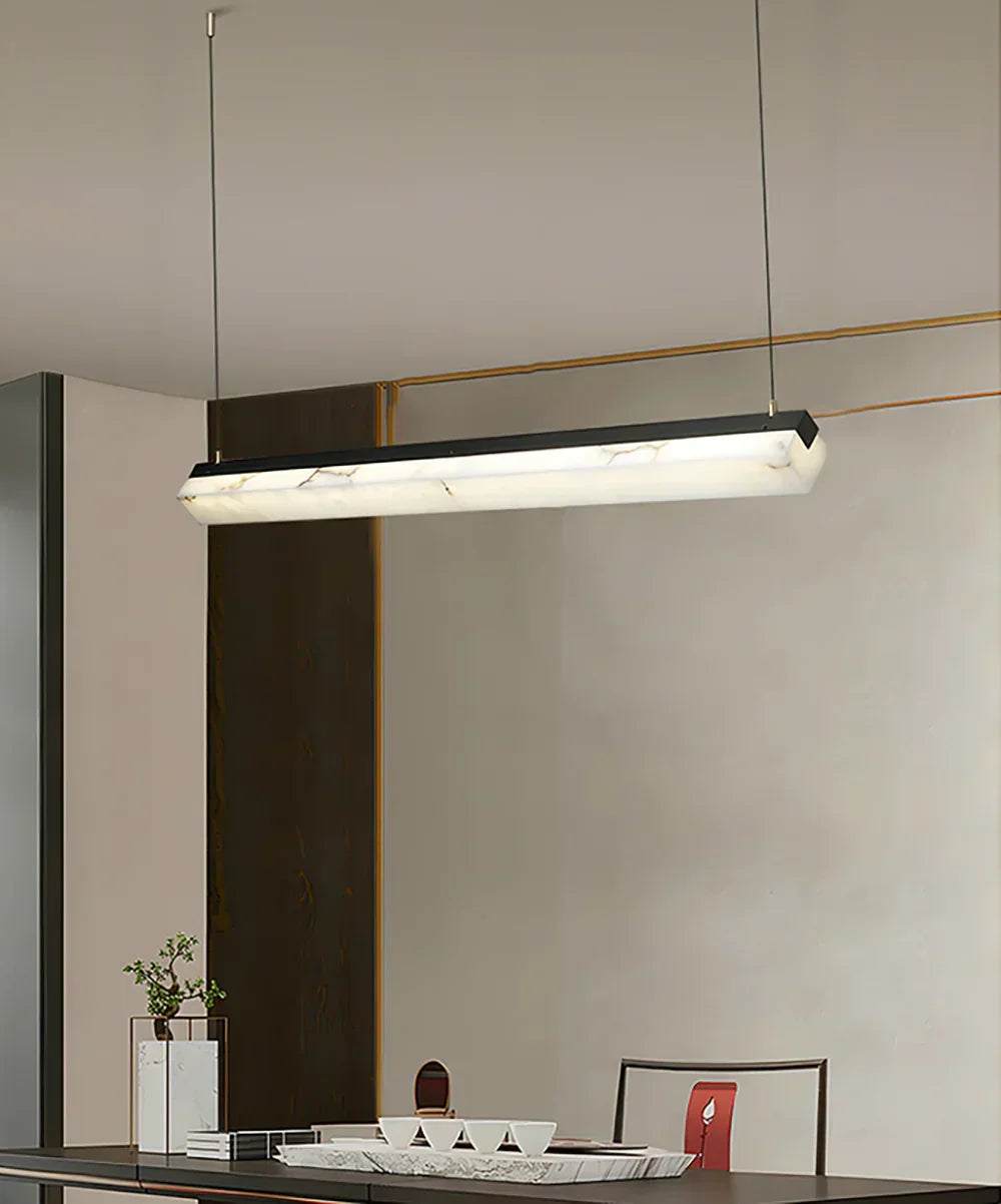 Alabaster Brick Linear Pendant Light – Alabaster detail 11