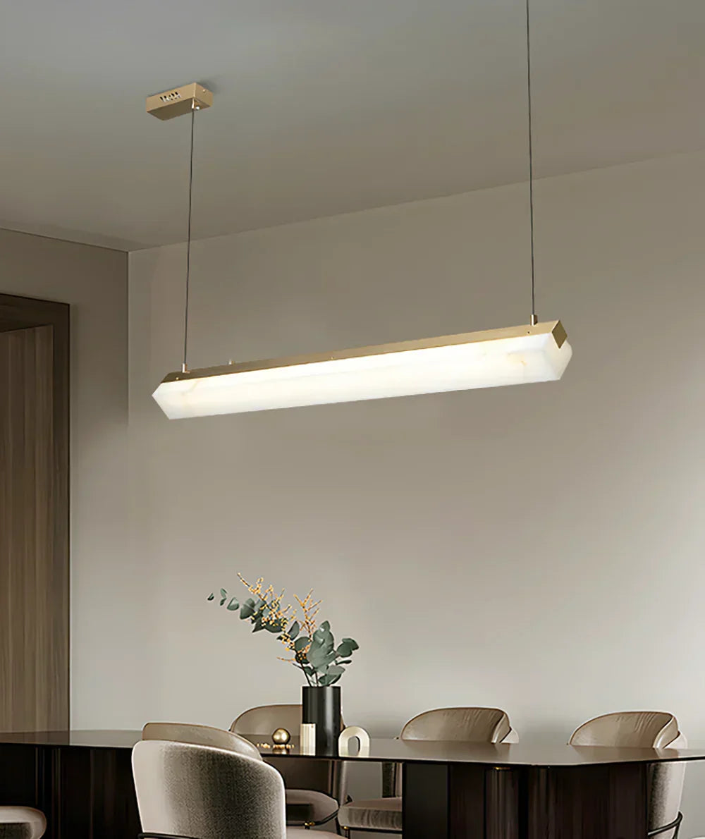 Alabaster Brick Linear Pendant Light – Alabaster detail 14