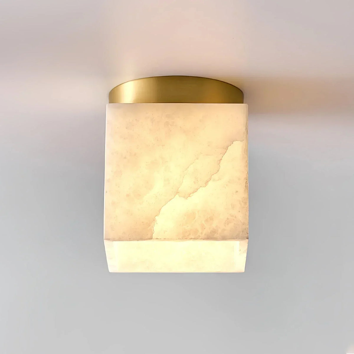 Alabaster Budnick Square Ceiling Light – Alabaster detail 18