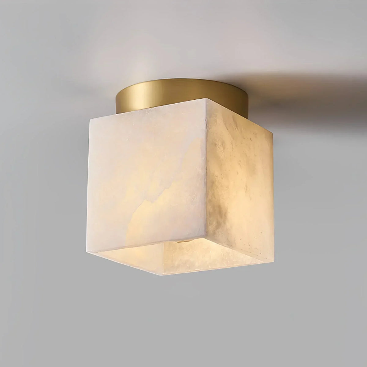 Alabaster Budnick Square Ceiling Light – Alabaster detail 15