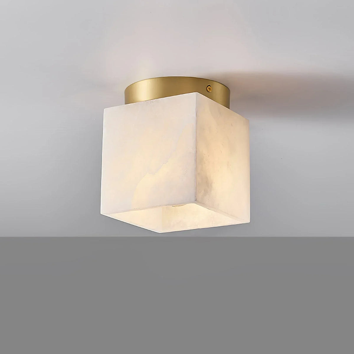 Alabaster Budnick Square Ceiling Light – Alabaster detail 16