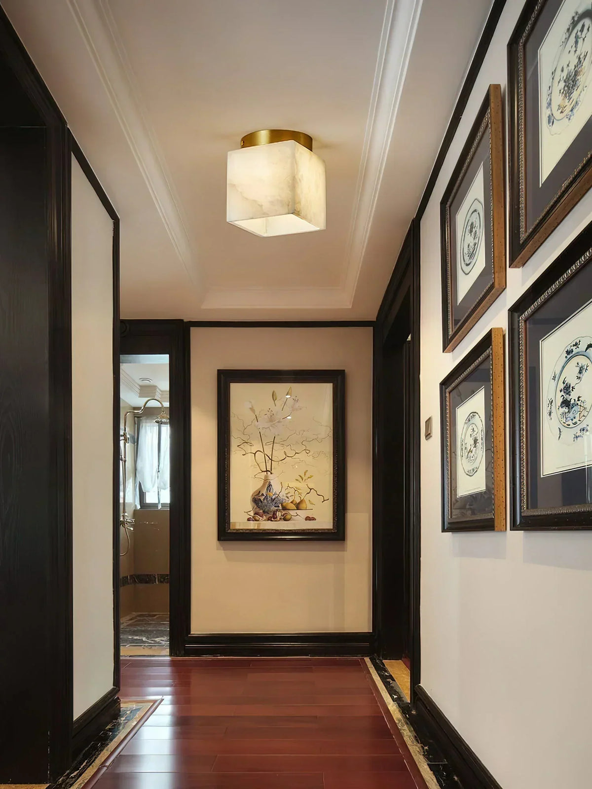 Alabaster Budnick Square Ceiling Light – Alabaster detail 9