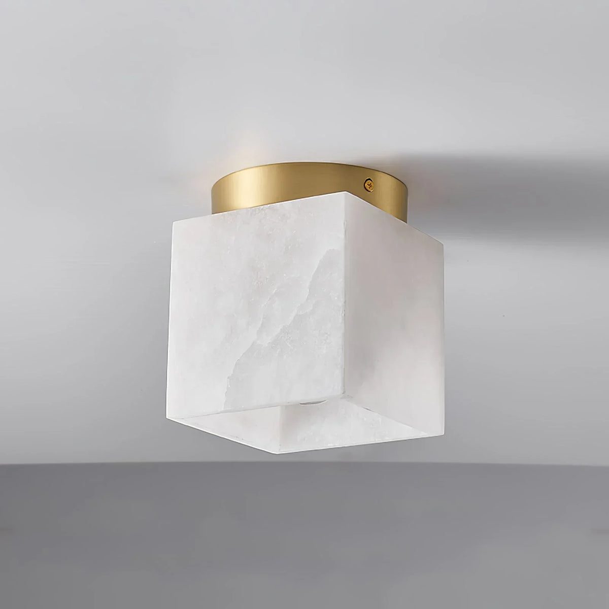 Alabaster Budnick Square Ceiling Light – Alabaster detail 17
