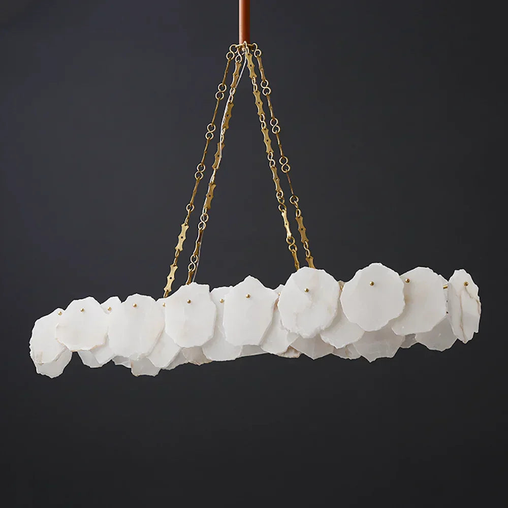 Alabaster Burton Round Chandelier – Alabaster detail 19