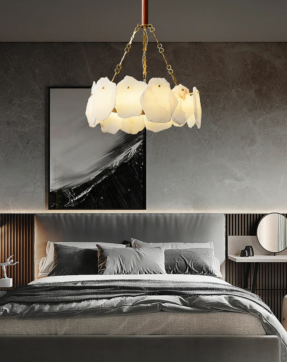 Alabaster Burton Round Chandelier – Alabaster detail 10