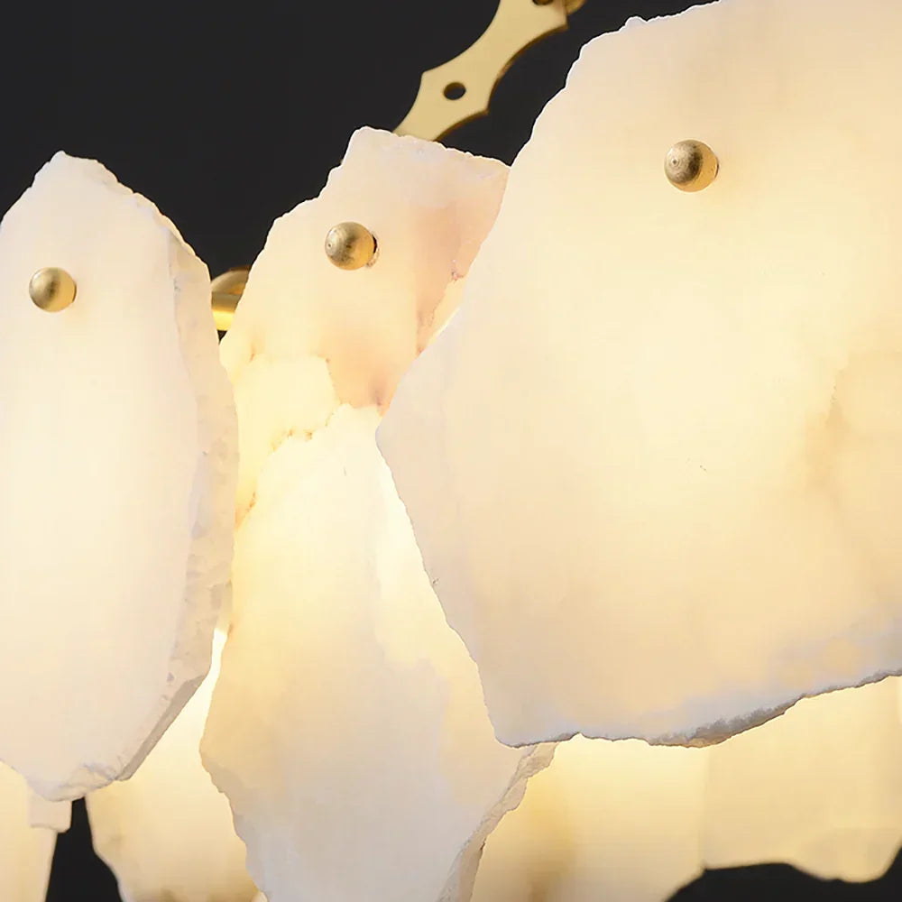 Alabaster Burton Round Chandelier – Alabaster detail 12
