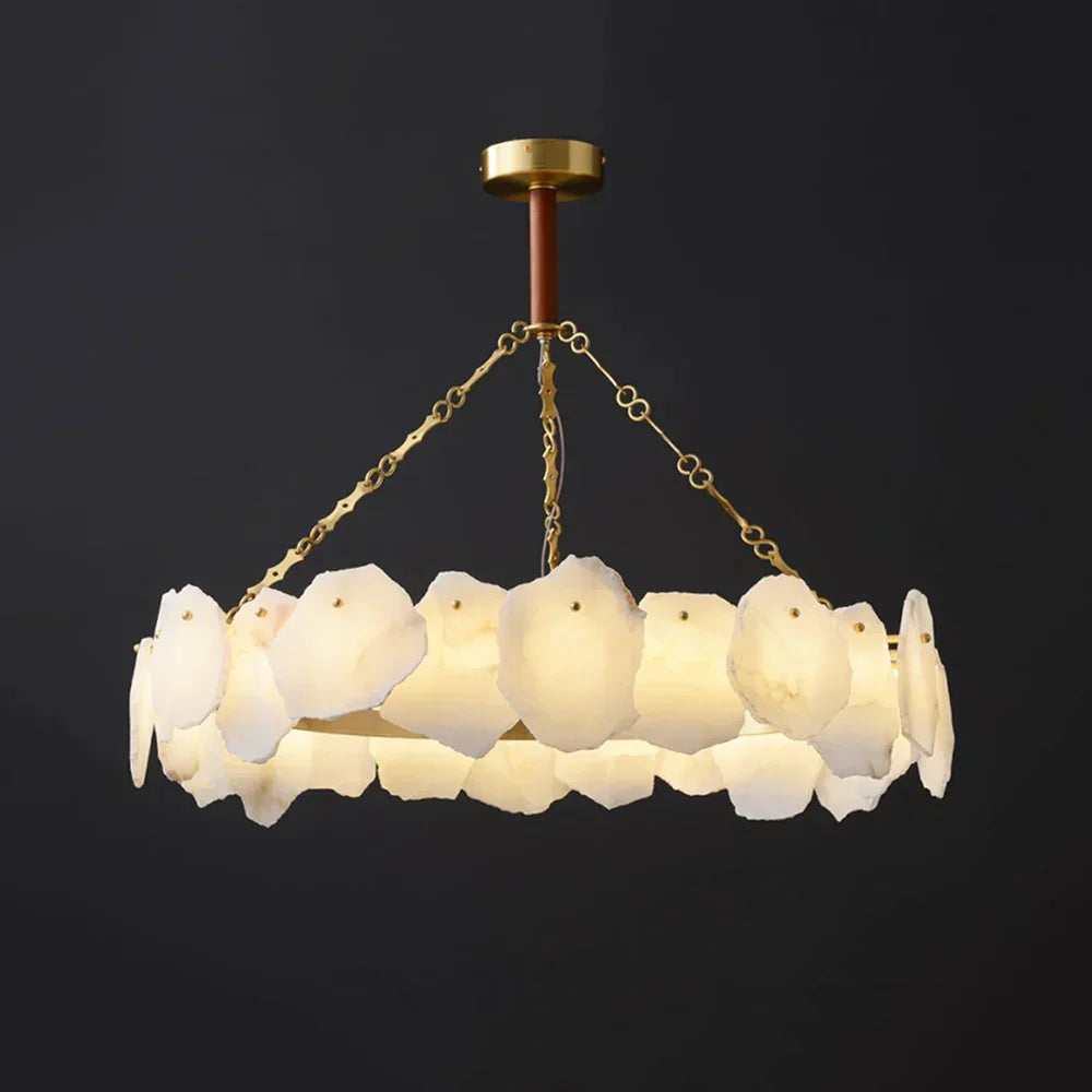 Alabaster Burton Round Chandelier – Alabaster detail 17