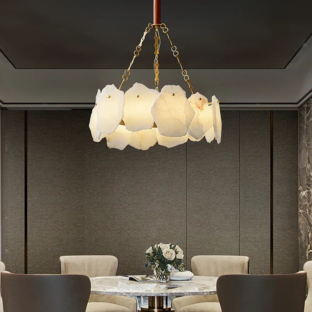 Alabaster Burton Round Chandelier – Alabaster detail 4