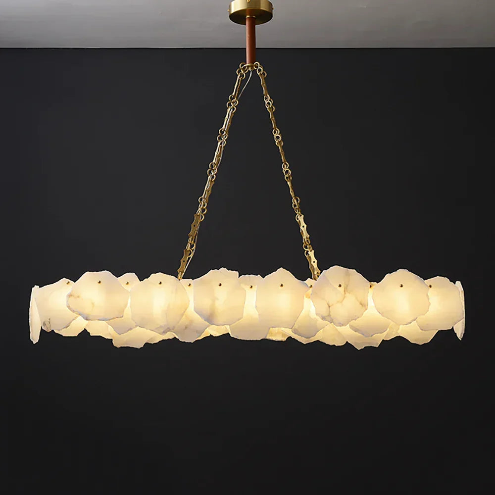 Alabaster Burton Round Chandelier – Alabaster detail 18