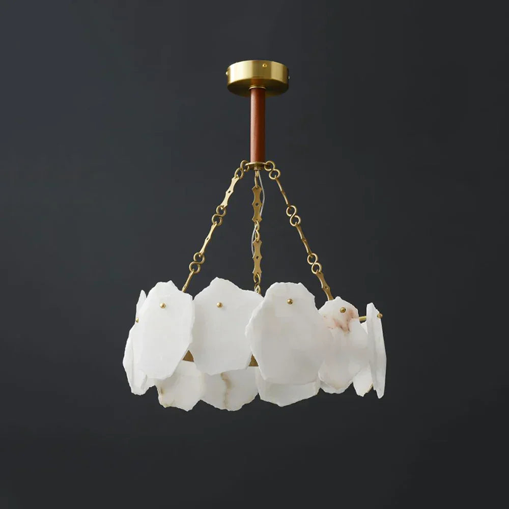 Alabaster Burton Round Chandelier – Alabaster detail 16