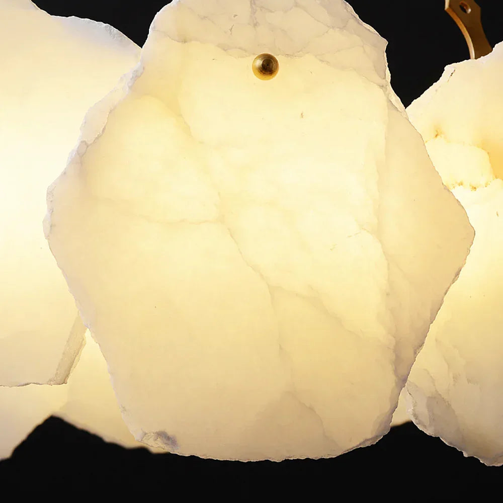 Alabaster Burton Round Chandelier – Alabaster detail 14