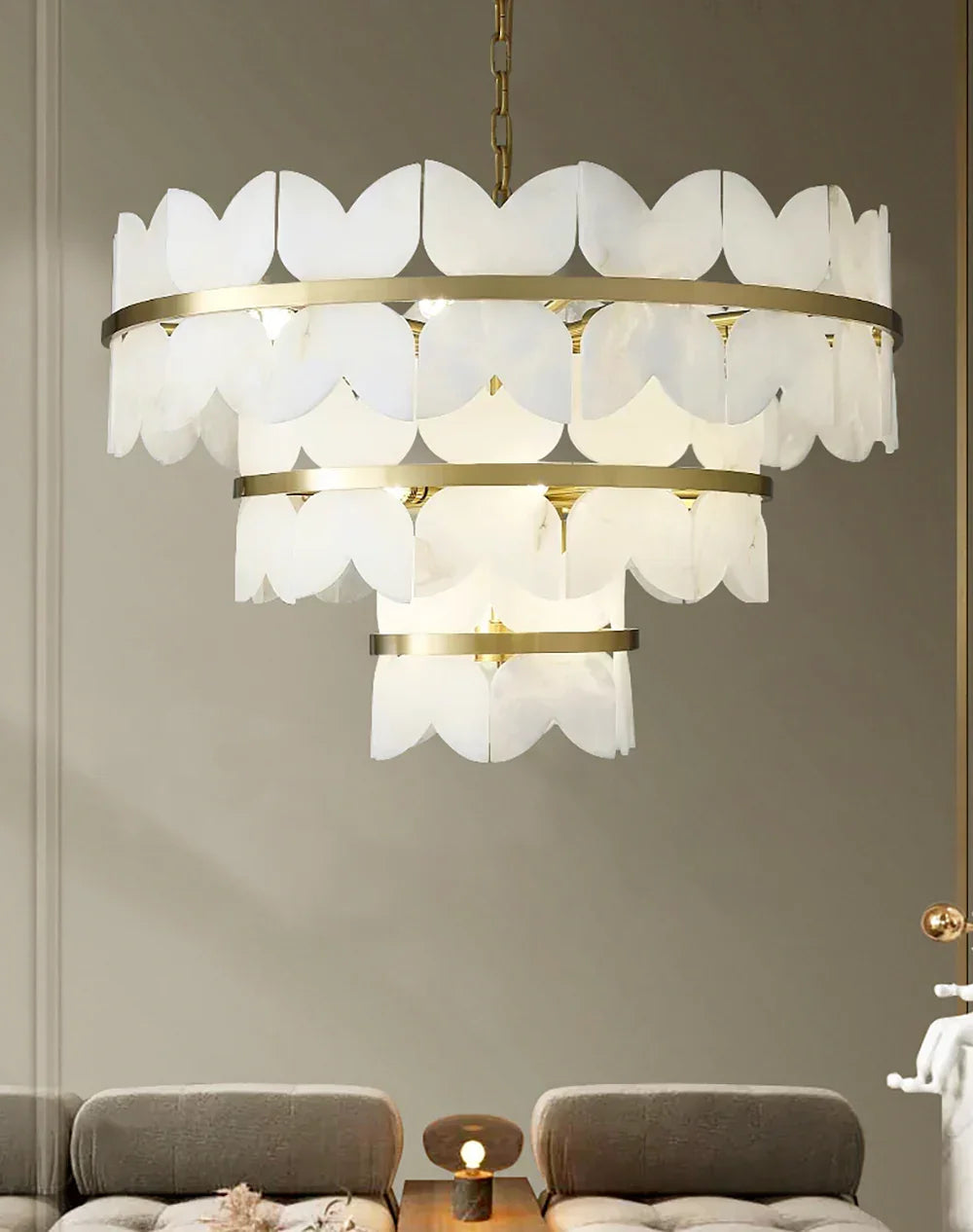 Alabaster Butterfly Round Chandelier – Alabaster detail 10