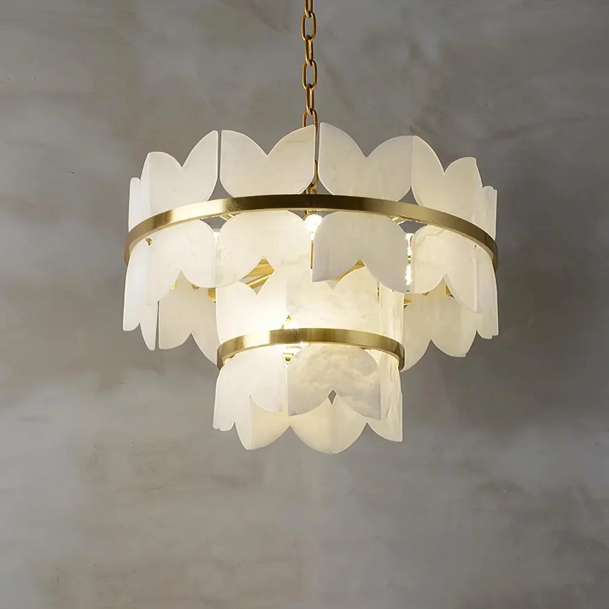 Alabaster Butterfly Round Chandelier – Alabaster detail 19