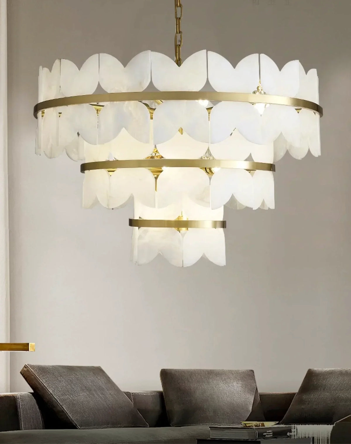 Alabaster Butterfly Round Chandelier – Alabaster detail 8