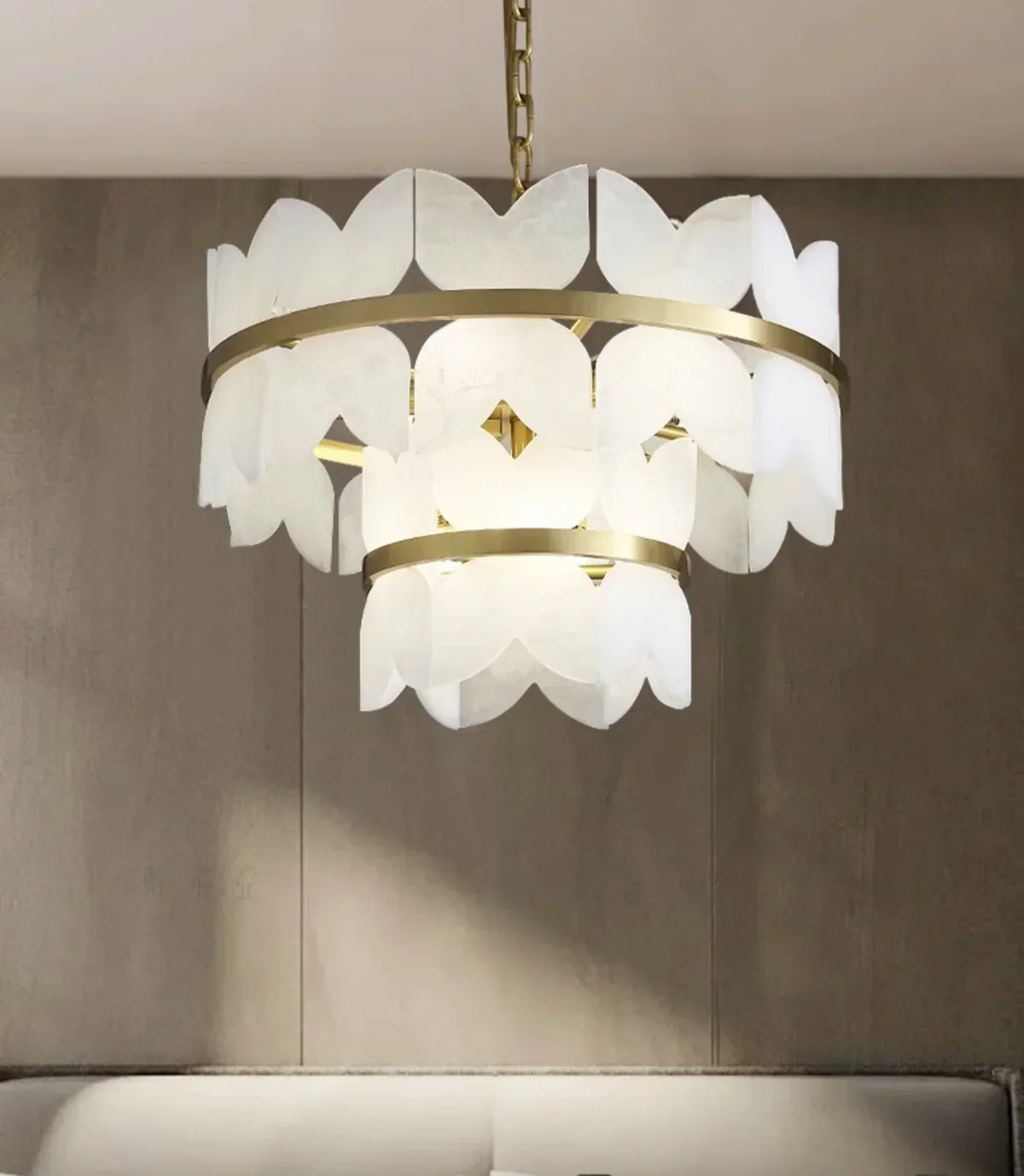 Alabaster Butterfly Round Chandelier – Alabaster detail 12