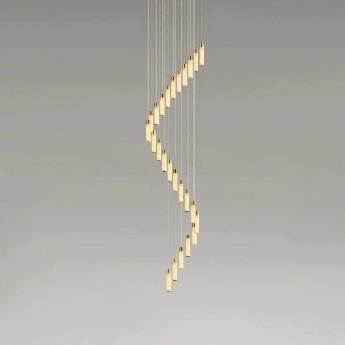 Alabaster Celestial Brass Cascade Chandelier – Alabaster detail 17