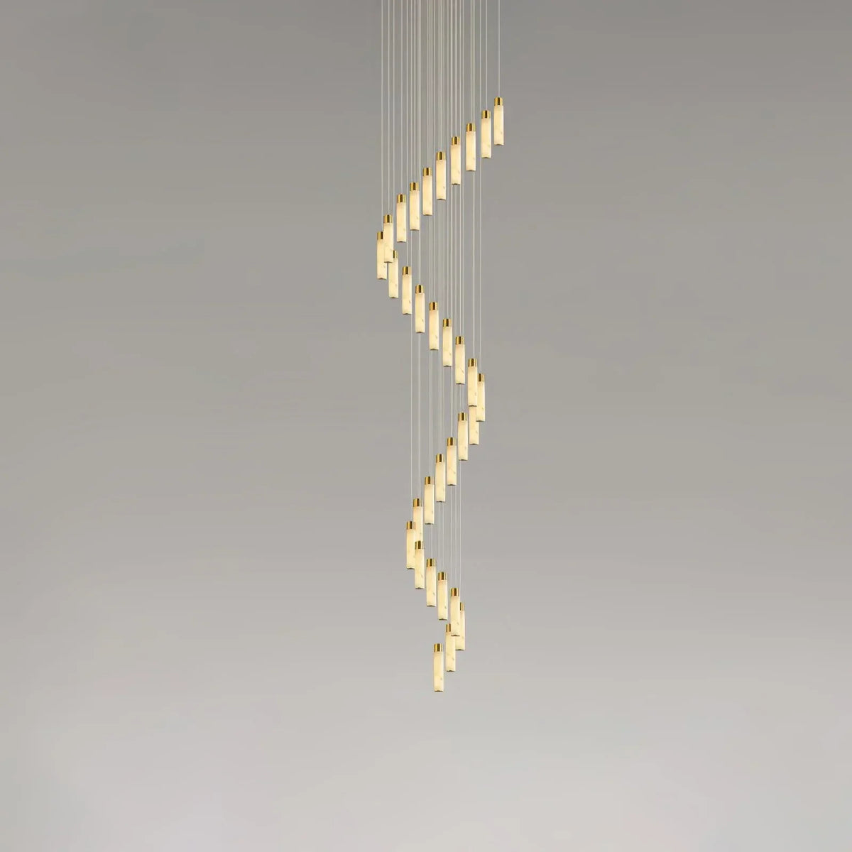 Alabaster Celestial Brass Cascade Chandelier – Alabaster detail 18