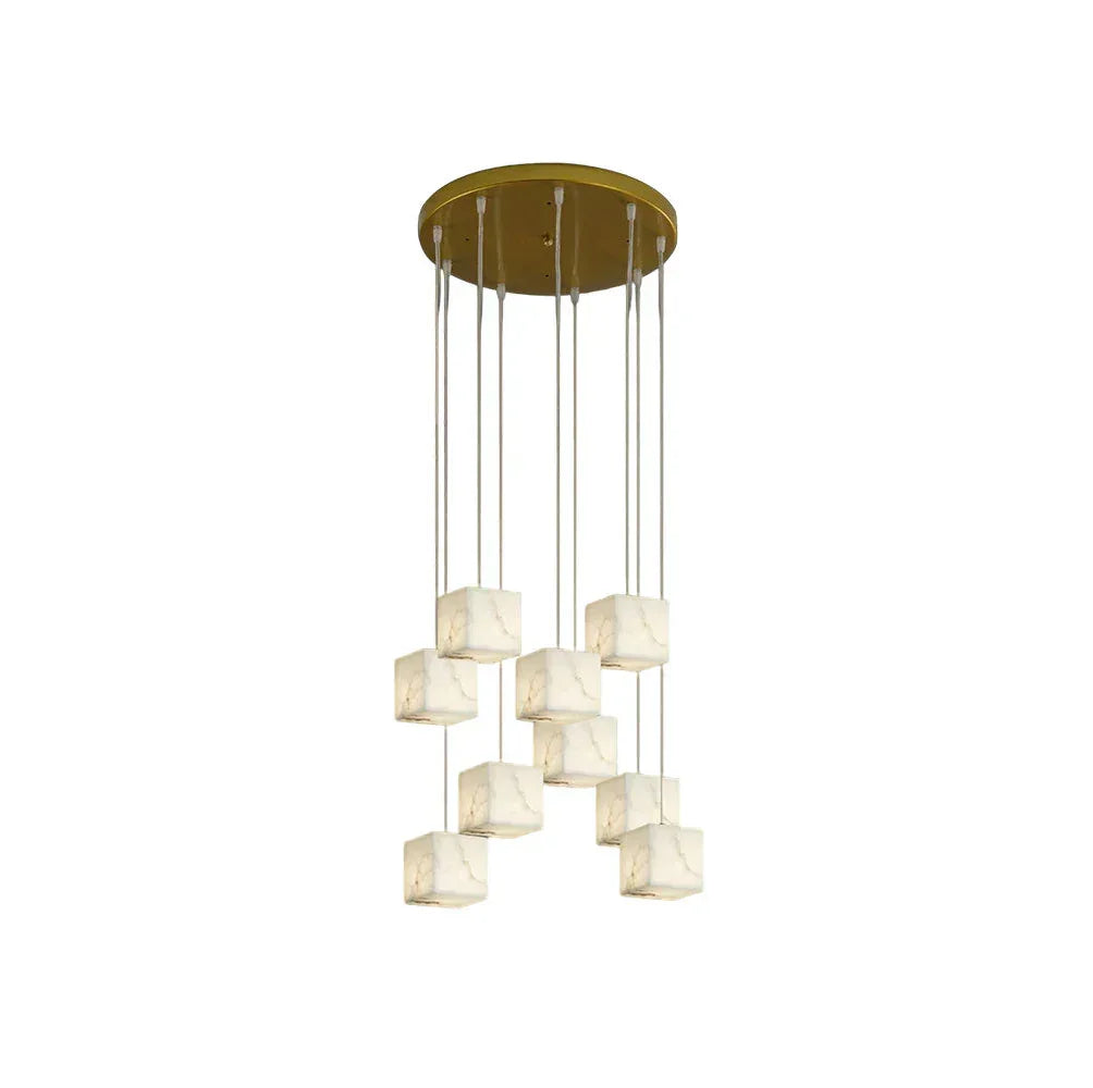 Alabaster Cube Box Chandelier – Alabaster detail 23