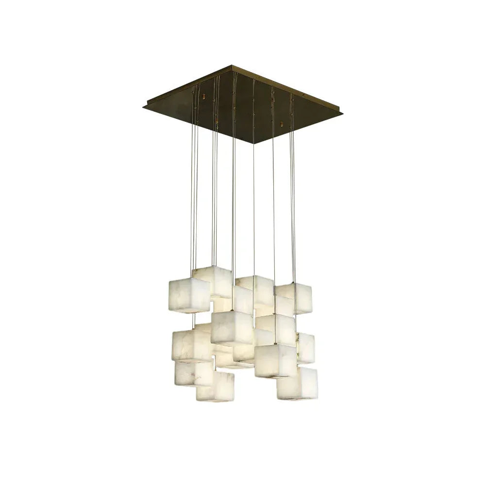 Alabaster Cube Box Chandelier – Alabaster detail 25