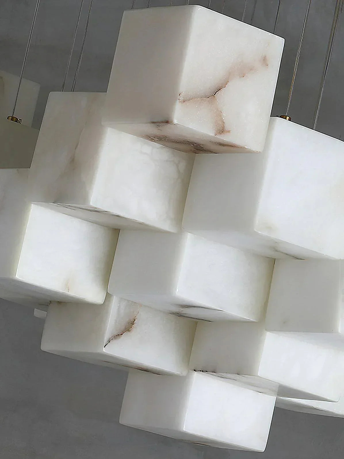 Alabaster Cube Box Chandelier – Alabaster detail 21