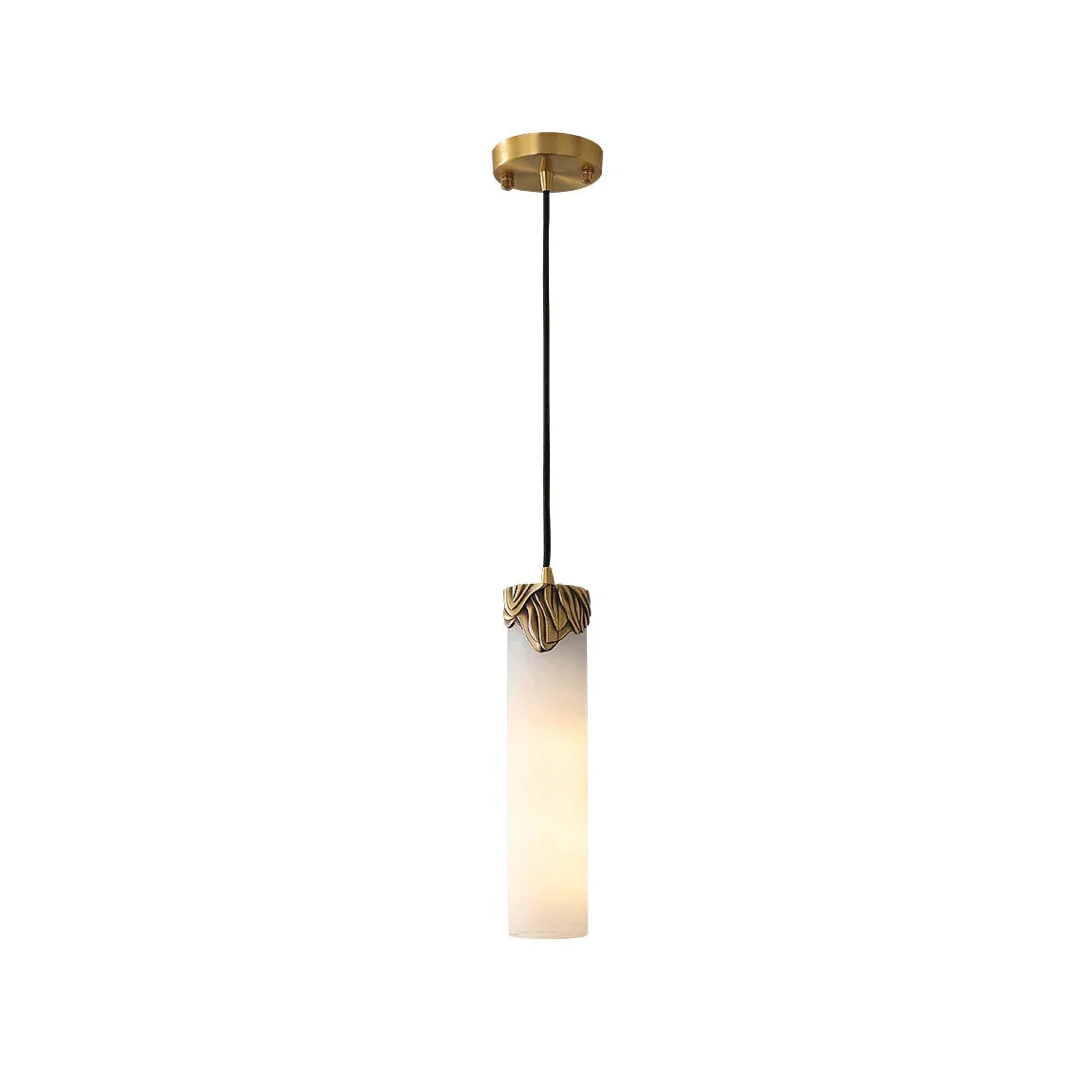 Alabaster Cylindrical Dansani Lyra Pendant Light – Alabaster detail 18