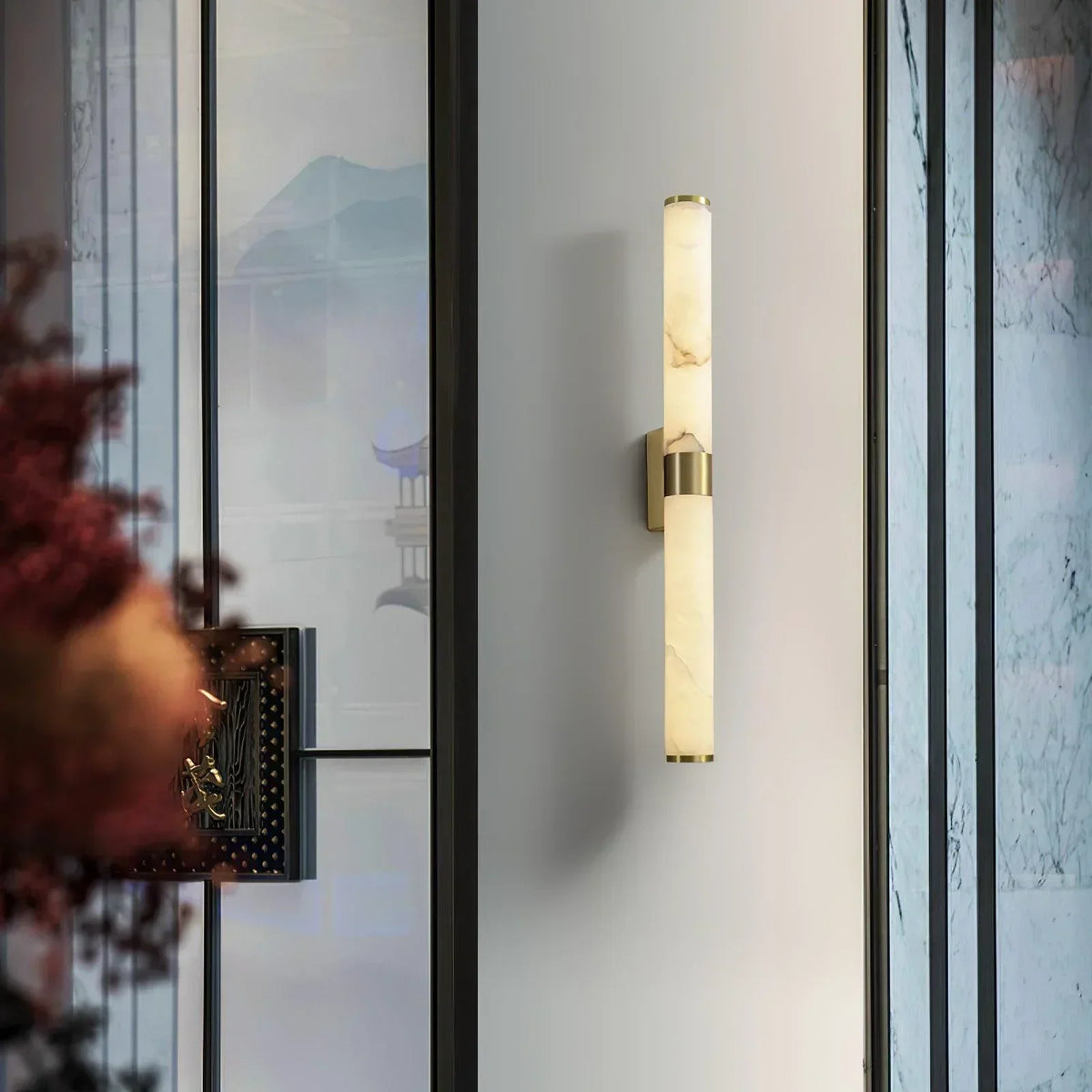 Cylindrical Alabaster Line Wall Light – Alabaster detail 5