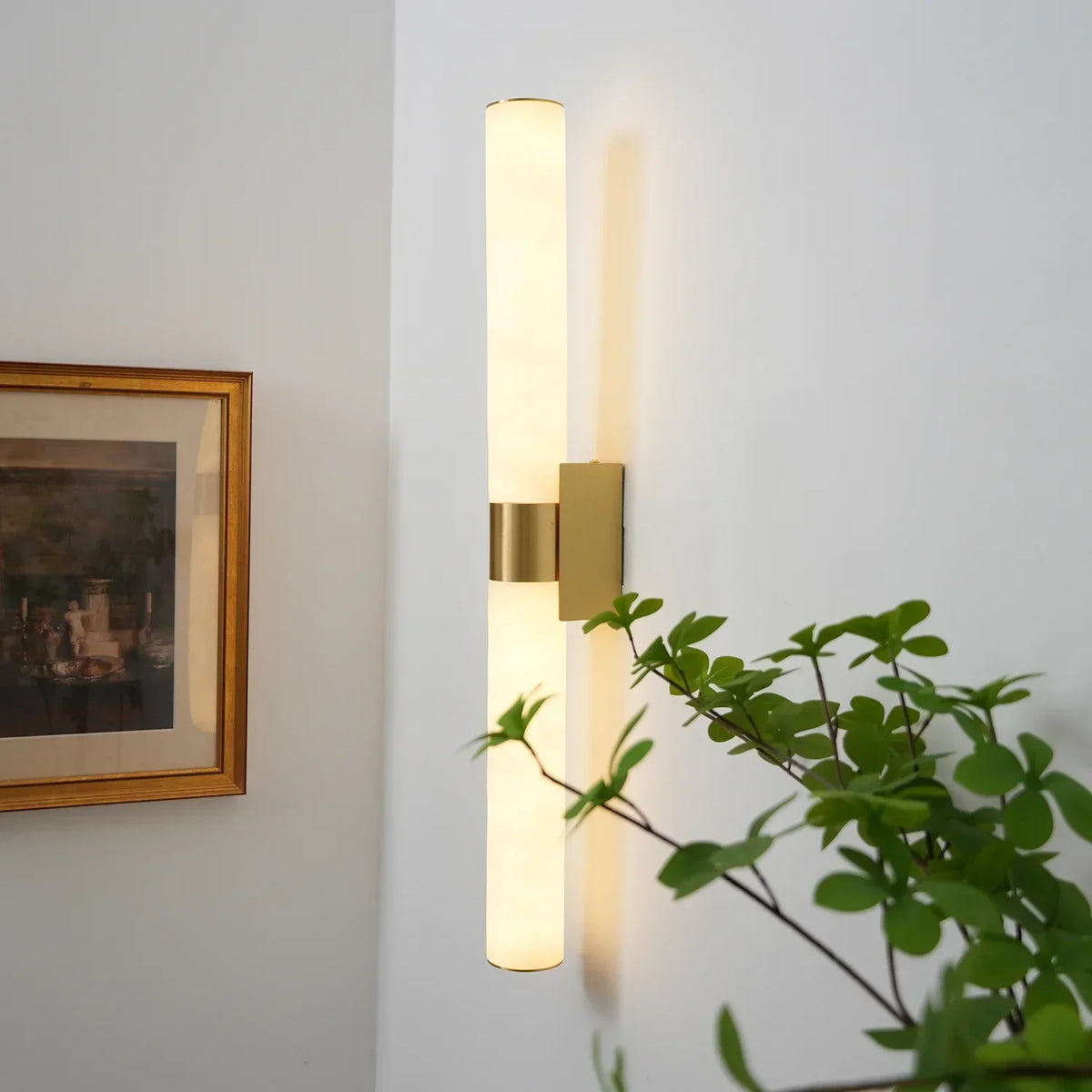Cylindrical Alabaster Line Wall Light – Alabaster detail 6