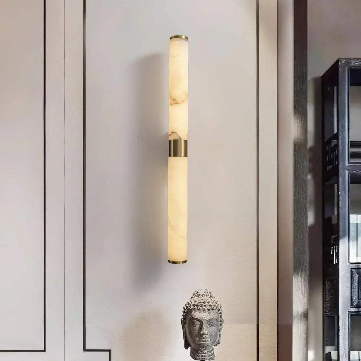 Cylindrical Alabaster Line Wall Light – Alabaster detail 4