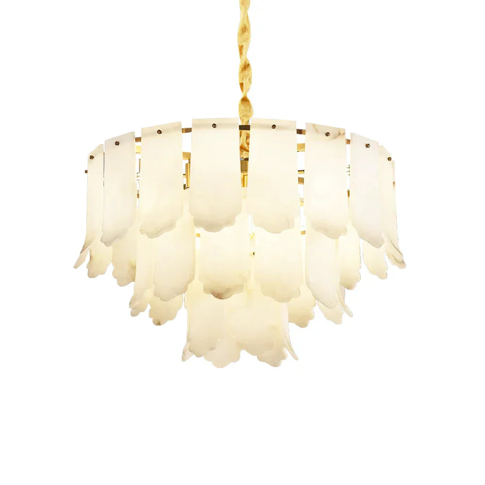 Alabaster Elba Brass Chandelier – Alabaster detail 22