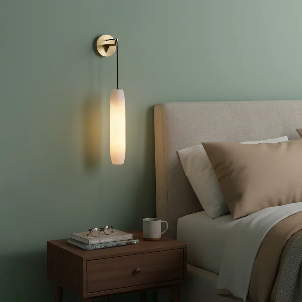 Alabaster Flute Wall Lamp – Alabaster detail 5