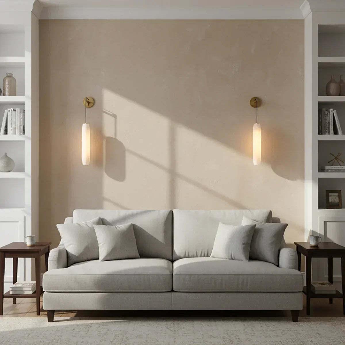 Alabaster Flute Wall Lamp – Alabaster detail 9