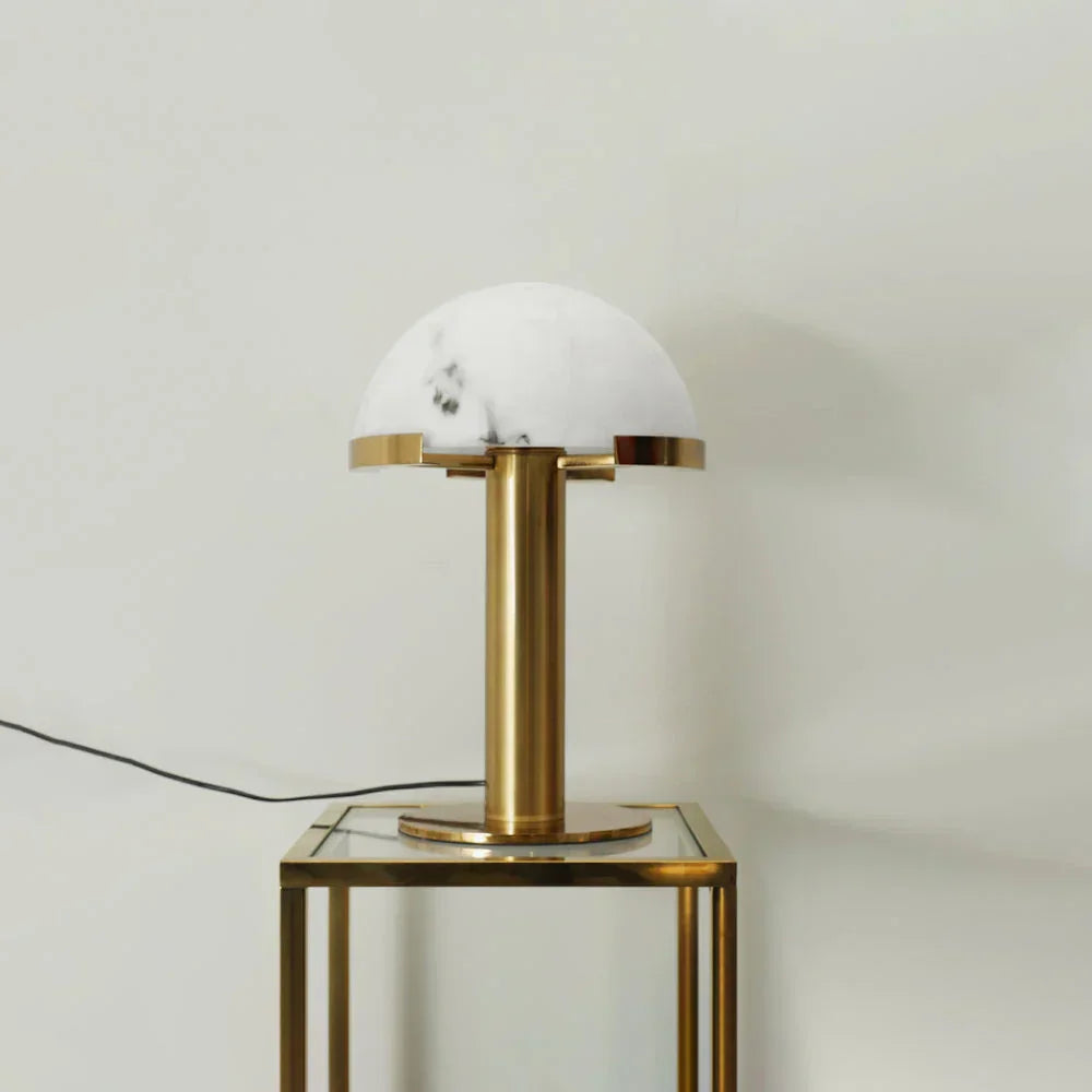 Hemispherical Alabaster Table Lamp – Alabaster detail 15