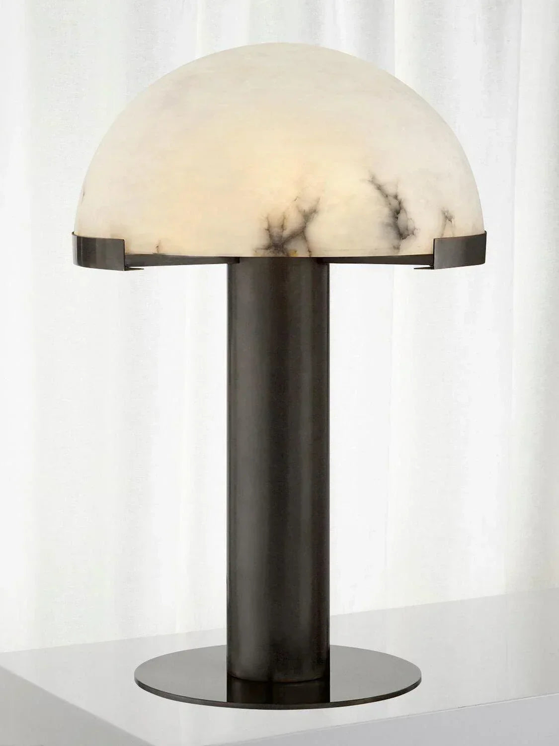 Hemispherical Alabaster Table Lamp – Alabaster detail 12