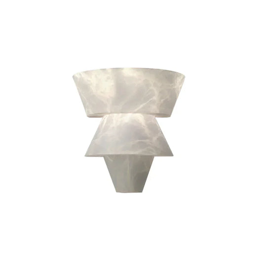 Alabaster Tiered Cone Wall Light