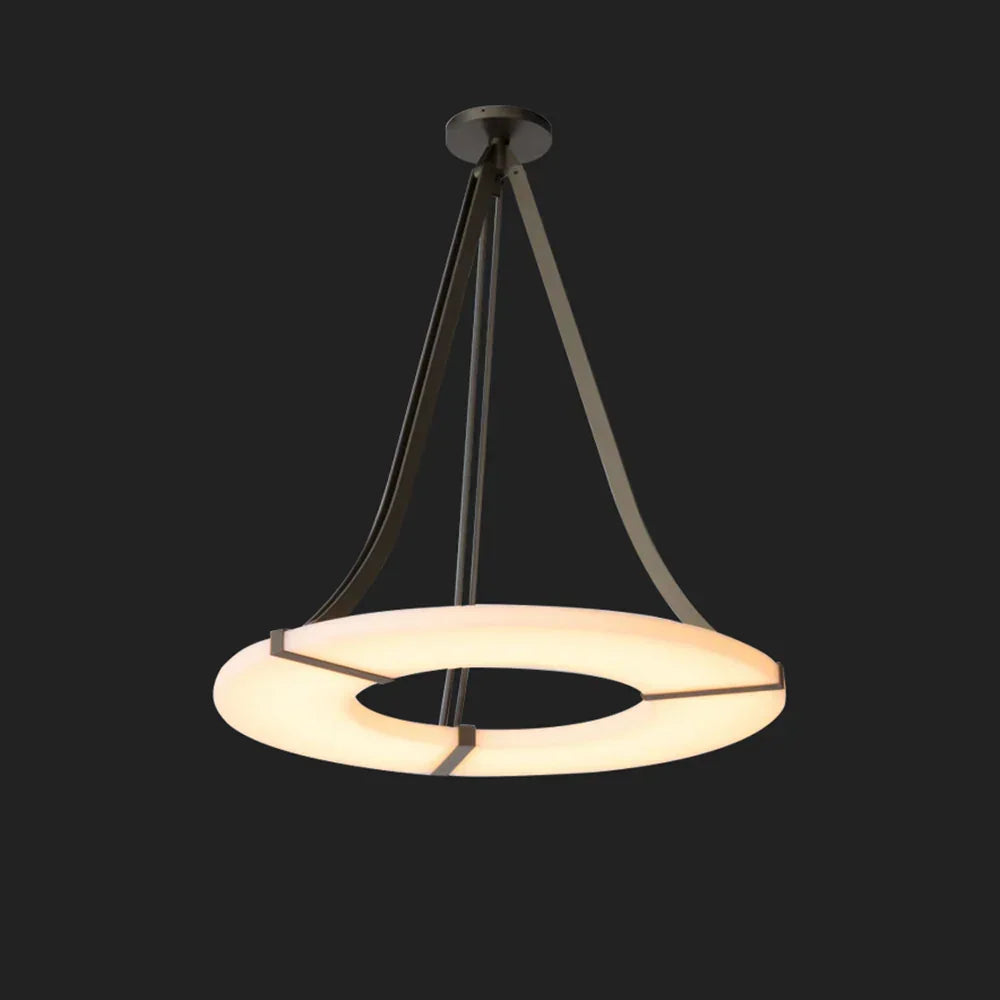 Alabaster Luxembourg Halo Chandelier – Alabaster detail 9