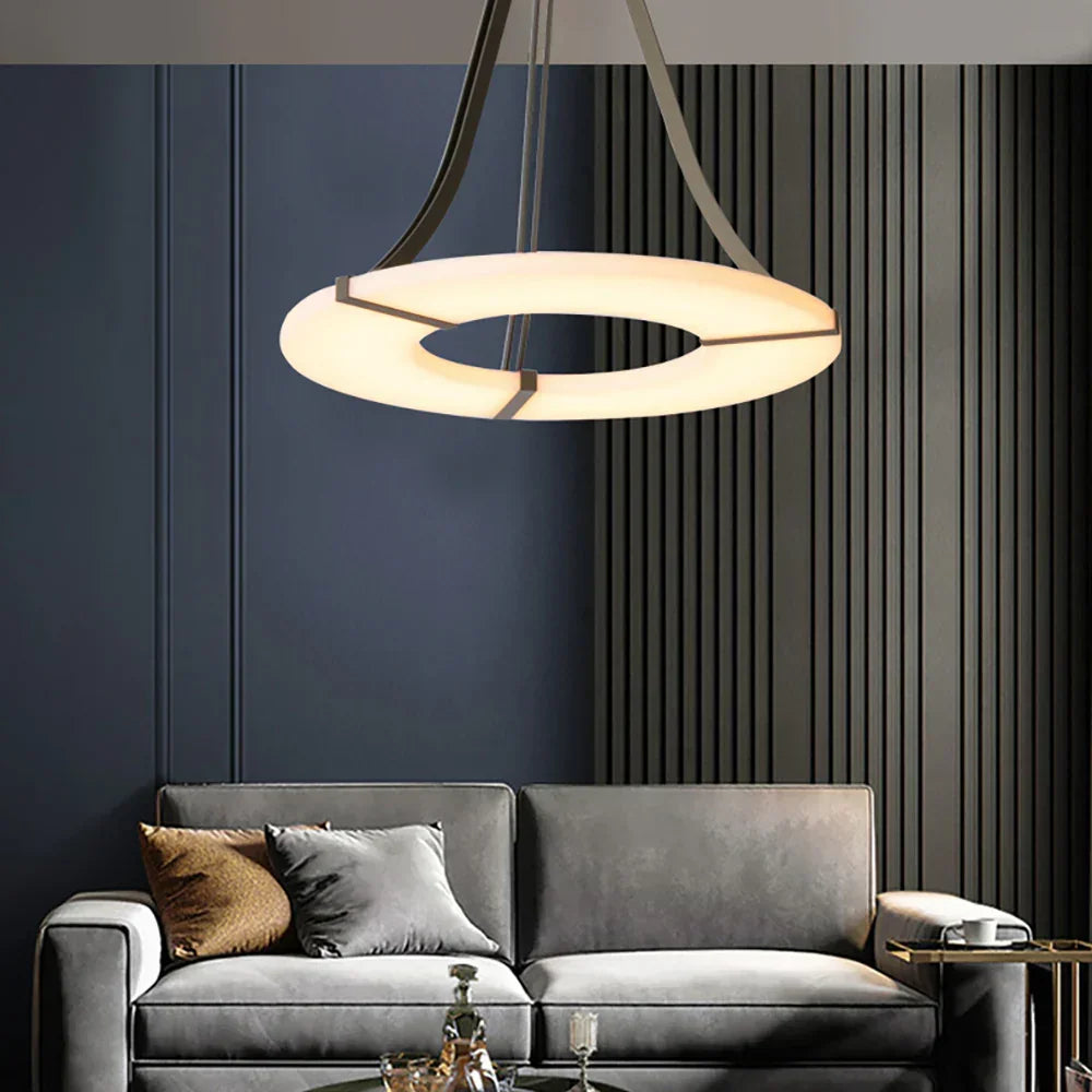 Alabaster Luxembourg Halo Chandelier – Alabaster detail 3