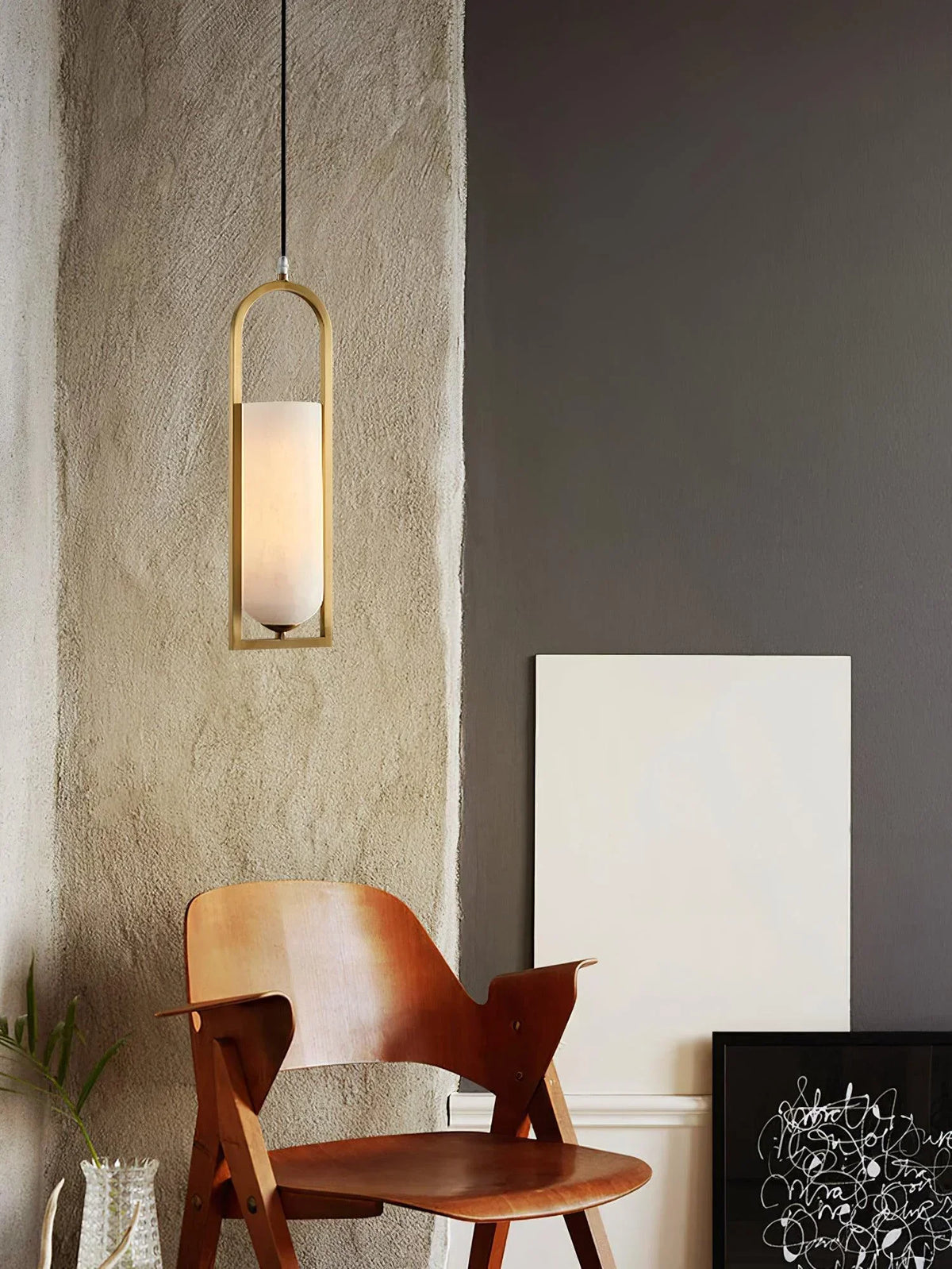 Alabaster Melange Small Pendant Light – Alabaster detail 9