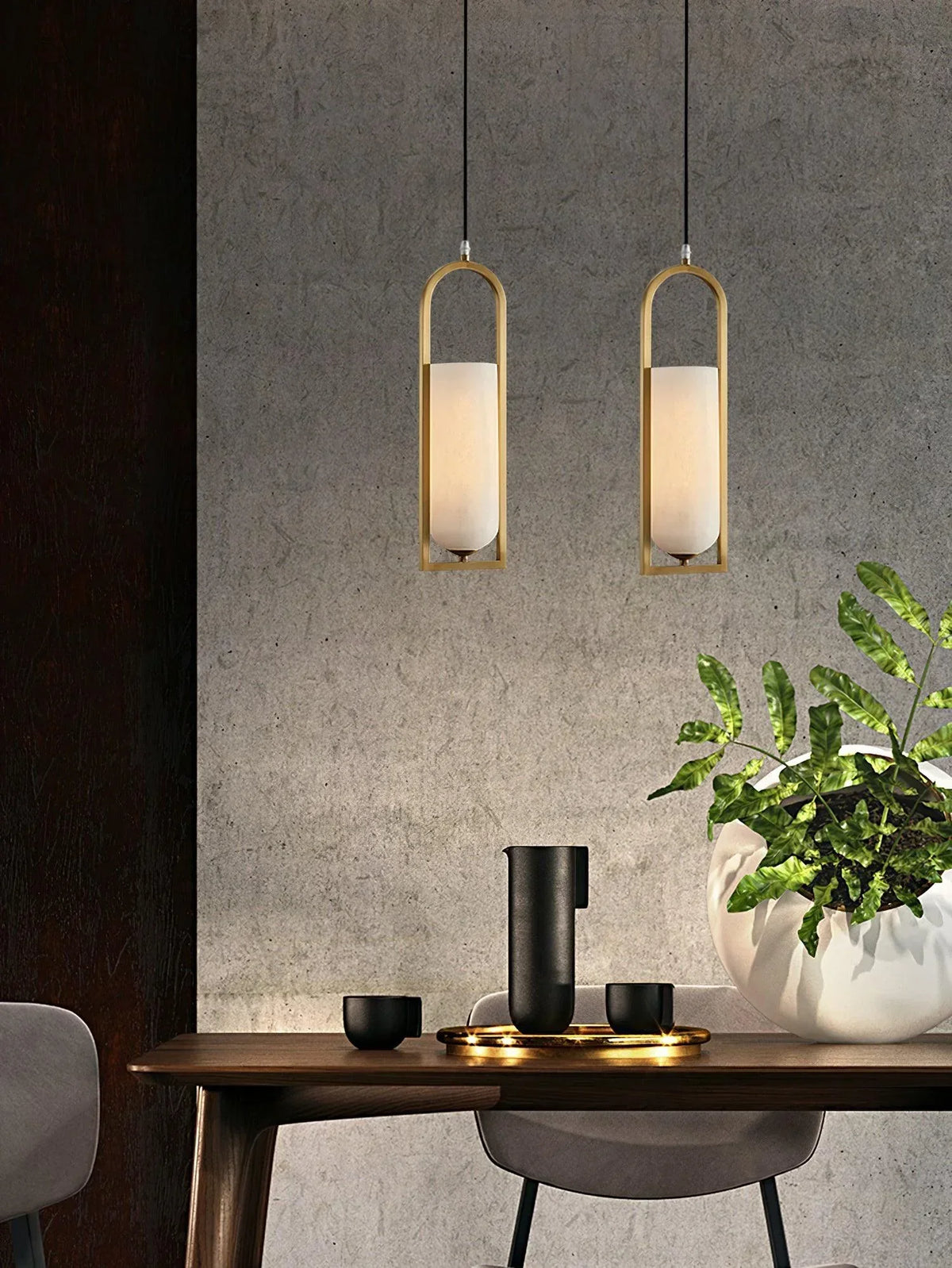 Alabaster Melange Small Pendant Light – Alabaster detail 11