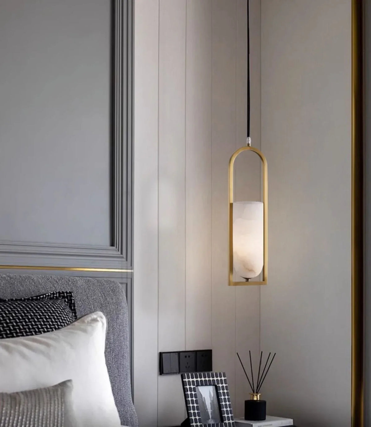 Alabaster Melange Small Pendant Light – Alabaster detail 8