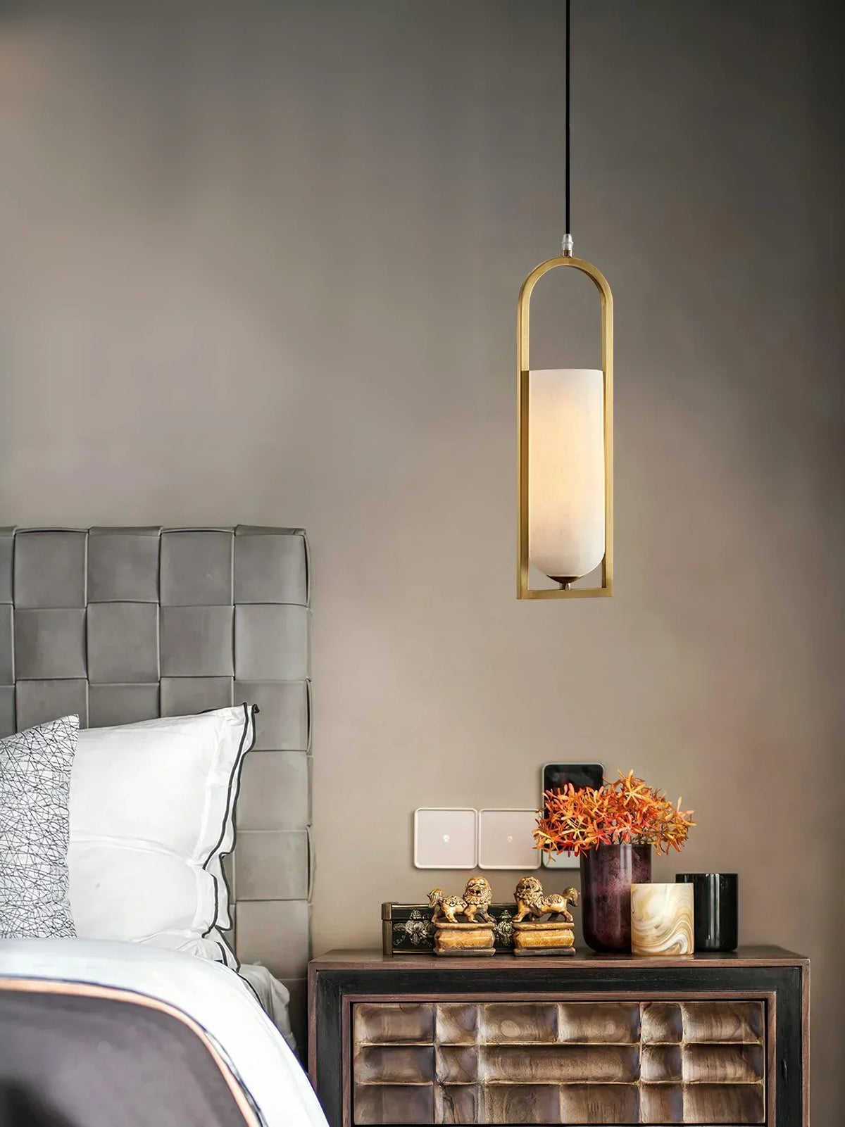 Alabaster Melange Small Pendant Light – Alabaster detail 10