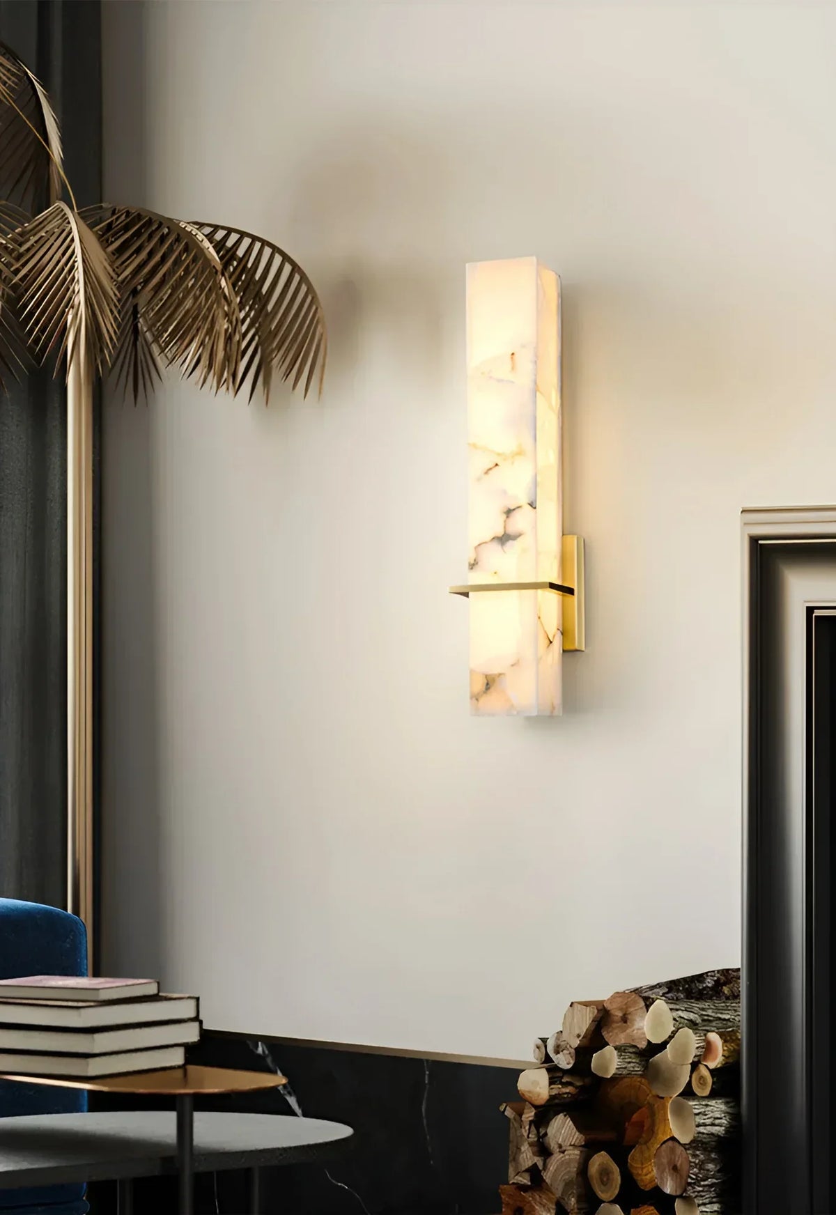 Rectangle Alabaster Milan Wall Sconce – Alabaster detail 10
