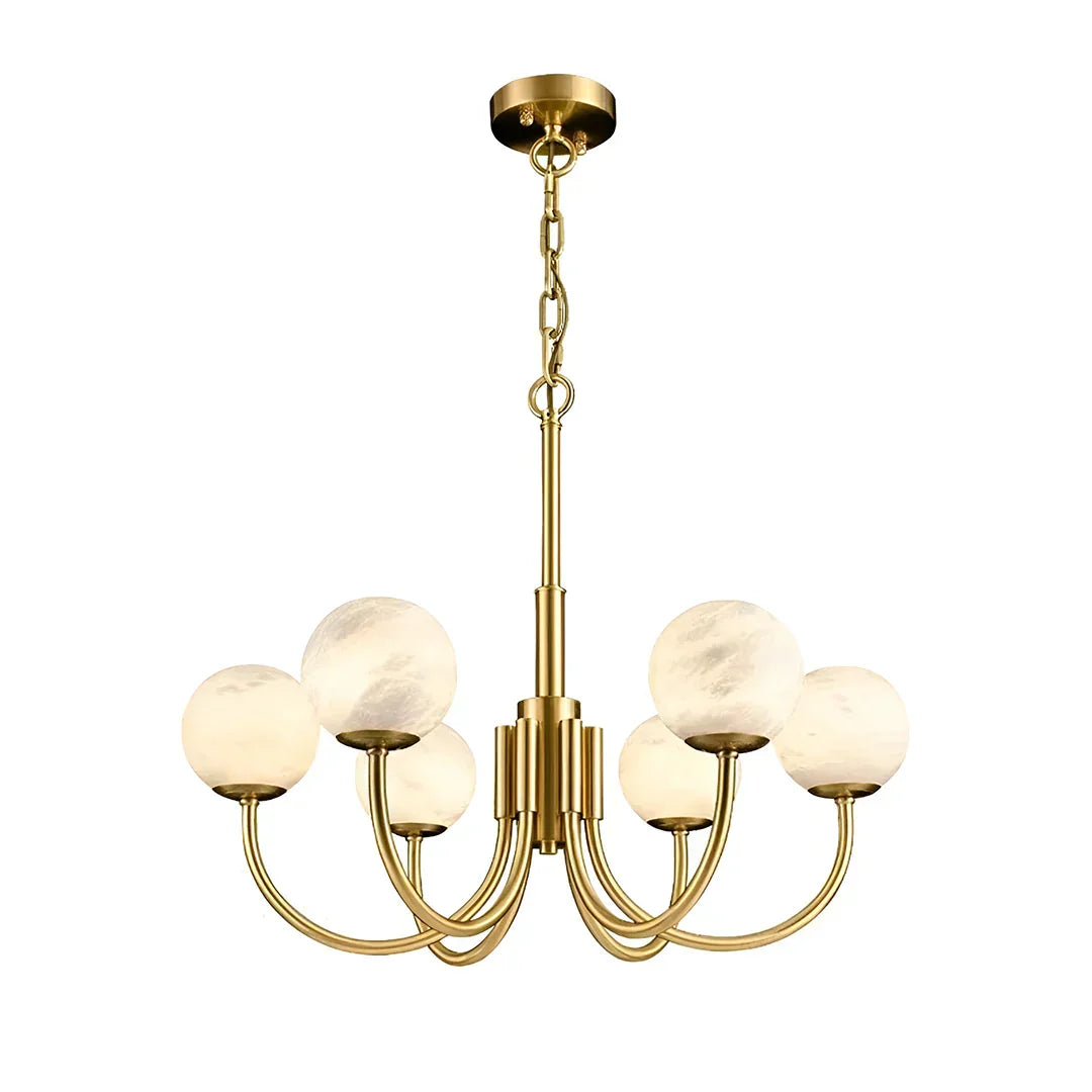 Alabaster Modern Brass Chandelier – Alabaster detail 19