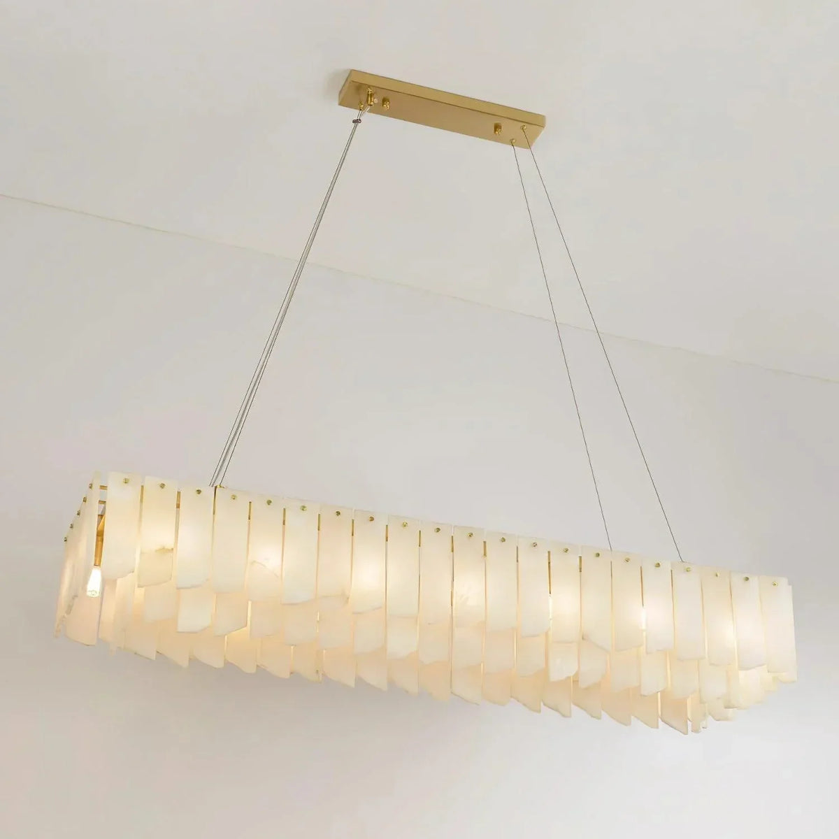 Alabaster Modern Cascade Tiered Chandelier – Alabaster detail 29