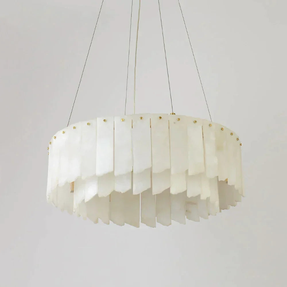 Alabaster Modern Cascade Tiered Chandelier – Alabaster detail 27