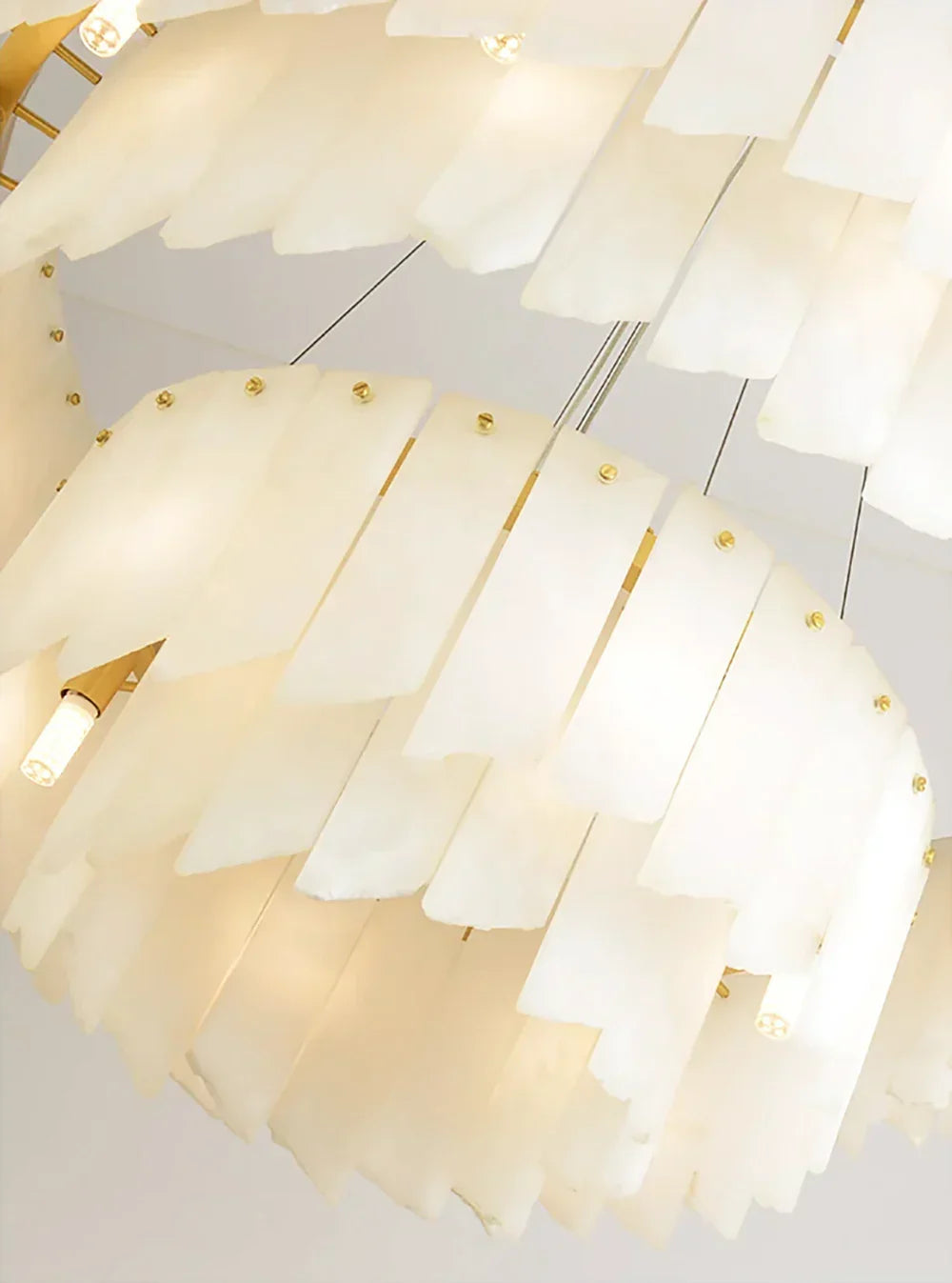 Alabaster Modern Cascade Tiered Chandelier – Alabaster detail 20