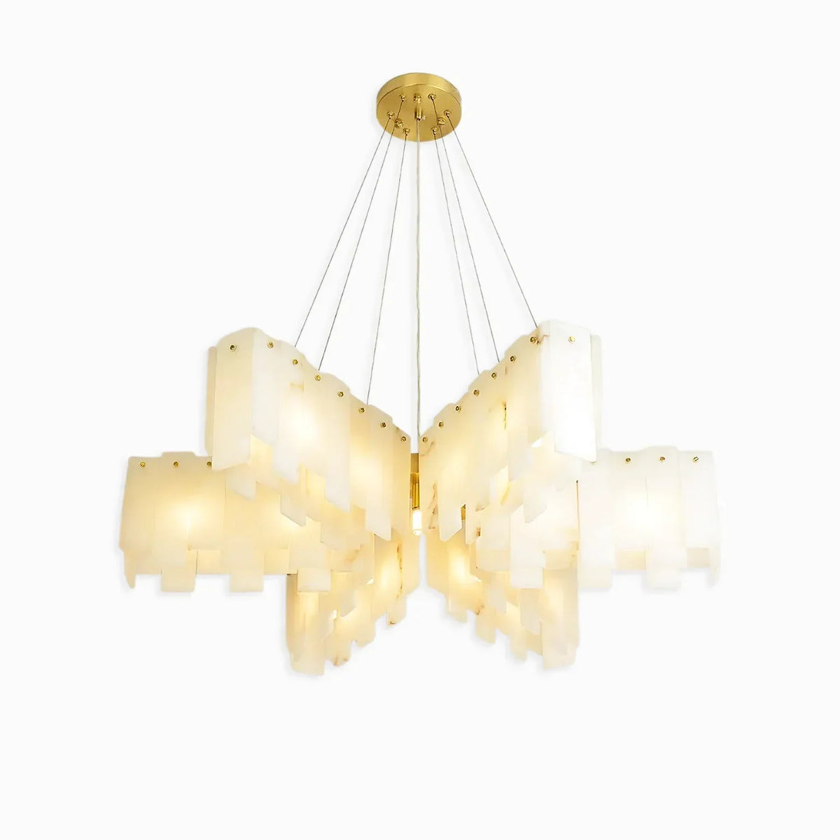 Alabaster Modern Cascade Tiered Chandelier – Alabaster detail 31