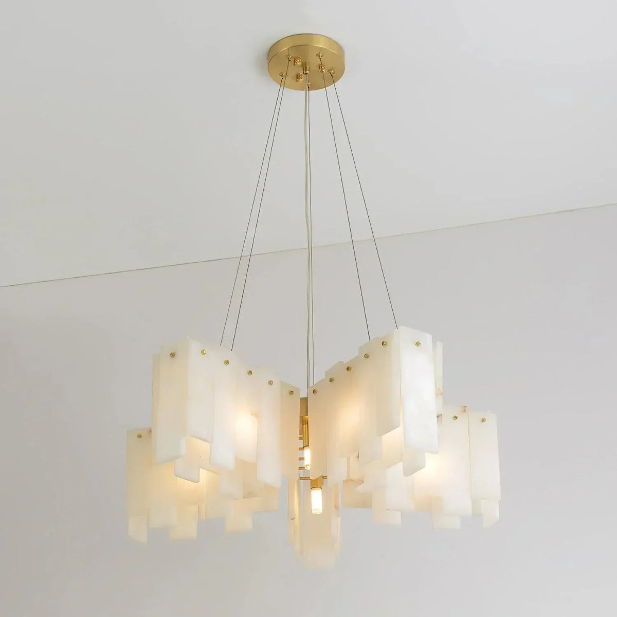 Alabaster Modern Cascade Tiered Chandelier – Alabaster detail 26