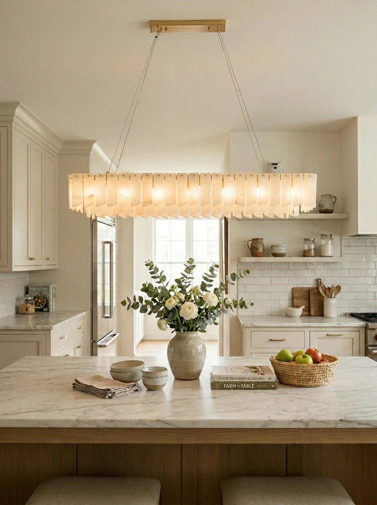 Alabaster Modern Cascade Tiered Chandelier – Alabaster detail 18